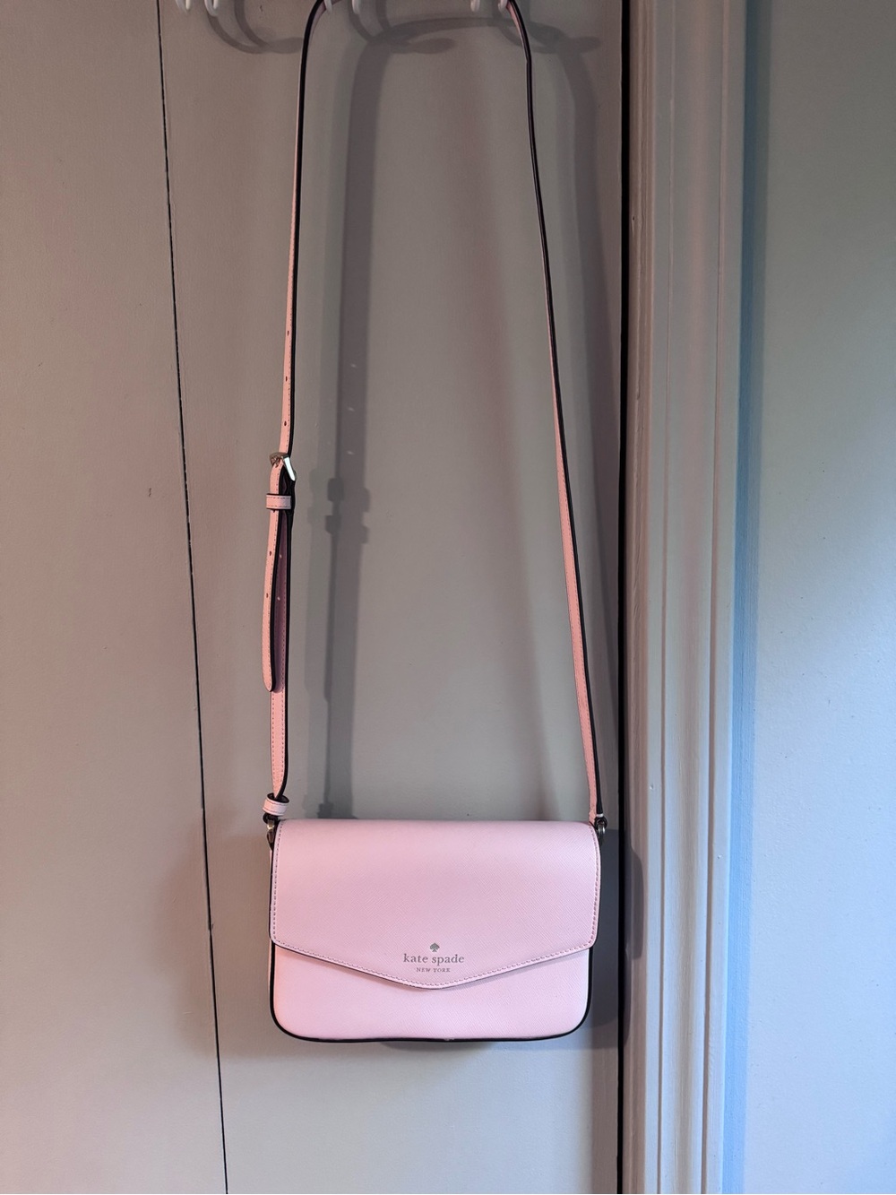 kate spade pink flap crossbody bag
